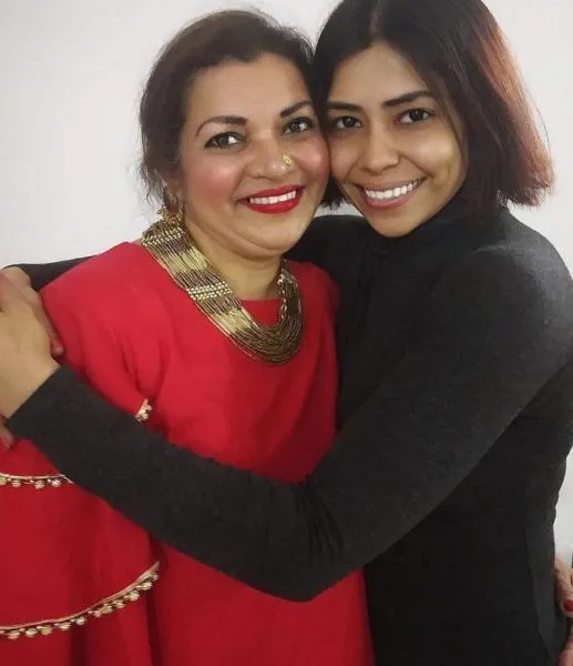 Farrah Kader with her mother