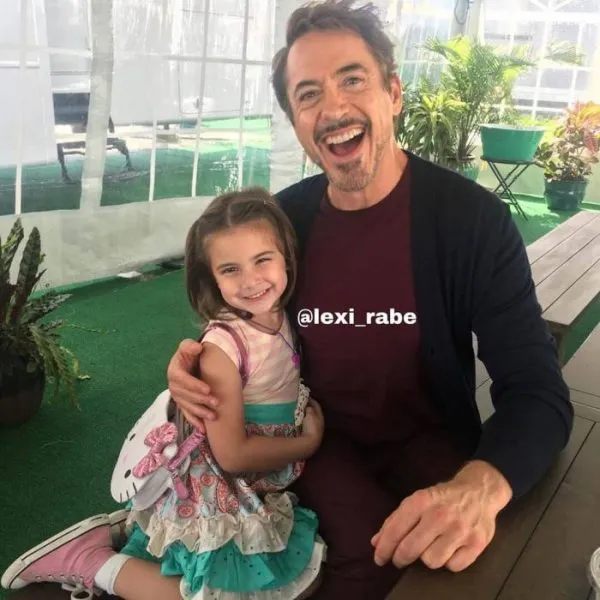 Lexi Rabe with Robert Downey Jr